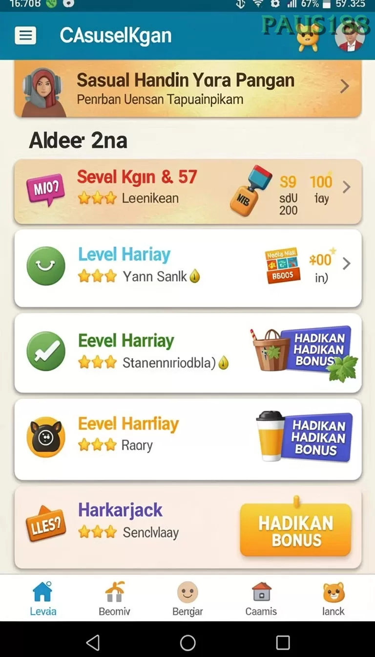 Cuplikan layar TTT888 — aktivitas